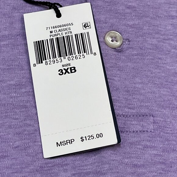 Polo Ralph Lauren Polo Mens 3XB Classic Heathered Purple Embroidered Pony Preppy - Picture 5 of 10